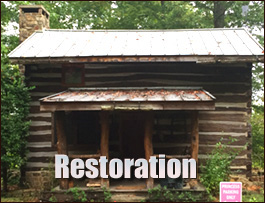 Historic Log Cabin Restoration  Saluda, North Carolina
